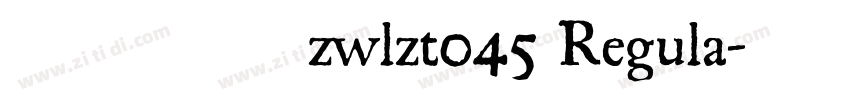 字王龙爪体zwlzt045 Regula字体转换